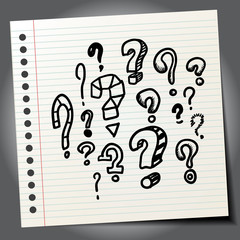 Scribble question marks