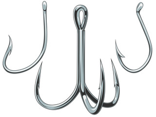 Set of fishing hooks