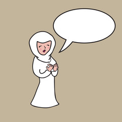 Speech Balloon Islamic gril