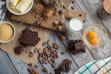 ingredients for the chocolate cake