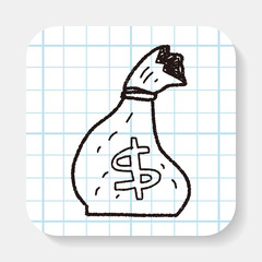 money bag doodle drawing