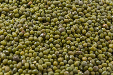 green beans on white background
