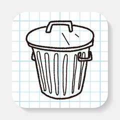 trash can doodle