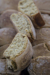 loafs of bread as a background