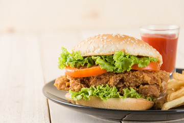 crispy chicken burger
