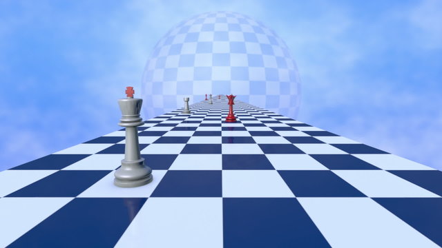 International relationships (chess metaphor).

This metaphor (political balance) .The video clip is made in Cinema 4D (render in 16bit Tiff-sequence). Finishing in After Effects.
