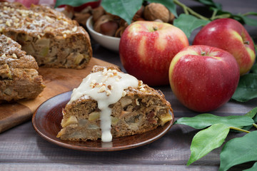 piece of homemade fresh apple pie