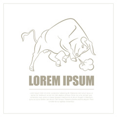 Obraz premium Bull logo and badges templates