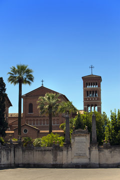Basilica , Savello park on the Palatine hill. Rome. Italy...