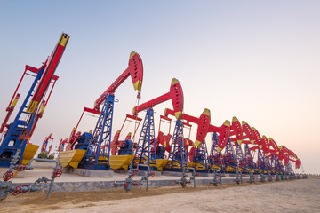 oil pumps working at oilfiled