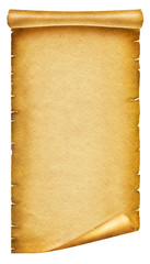 Old paper texture.Antique background scroll for text on white