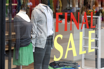 Final Sale in the fashion store