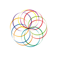 Vector Rings Background Multicolor