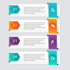 Vector colorful info graphics for your business presentations.