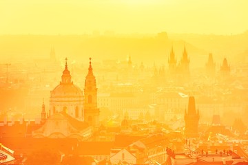 Fototapeta na wymiar Prague at the sunrise