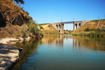 Railway bridge over the river