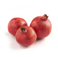pomegranates in a group of three