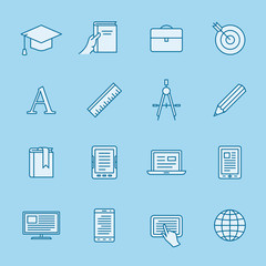 Remote education icons