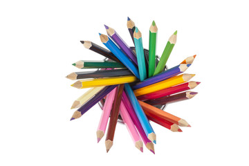 Buntstifte in Schale