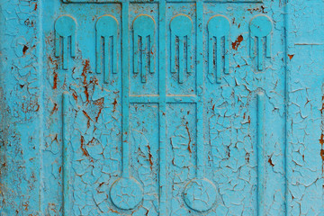 blue rusty wall