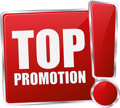 modern red top promotion 3D vector icon