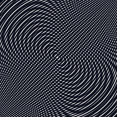 Optical background with monochrome geometric lines. Moire patter
