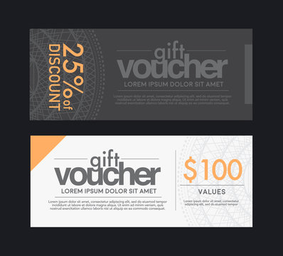 modern vector gift voucher template.