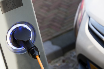 Electric Vehicle Charging point in the street