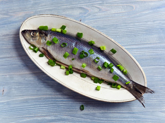 herring with green onion