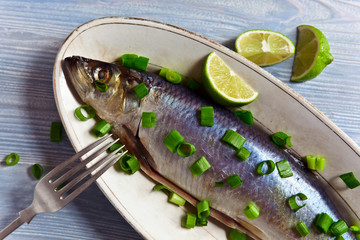 herring with green onion