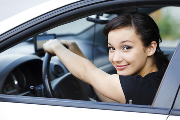 Woman in a car