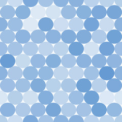 Light blue vector seamless pattern with circles.  Abstract geometrical background. 