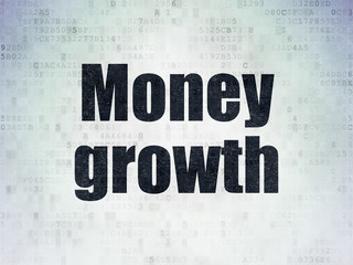 Money concept: Money Growth on Digital Paper background