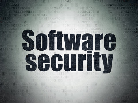Privacy concept: Software Security on Digital Paper background