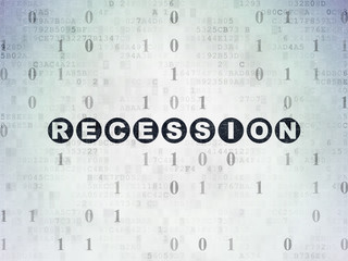 Finance concept: Recession on Digital Paper background