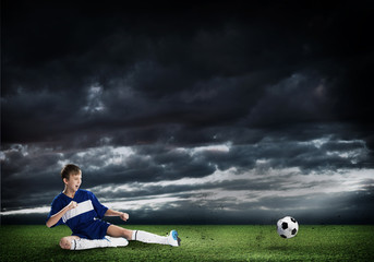 Fototapeta na wymiar Young soccer player