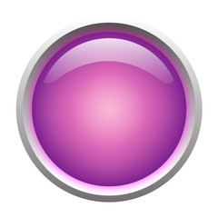 Purple isolated vector, glossy web button. Beautiful internet button.Empty on white background.