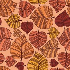 Autumn seamless leaf pattern