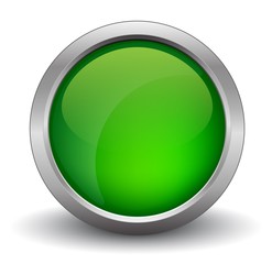 Green glossy web button, beautiful Internet button