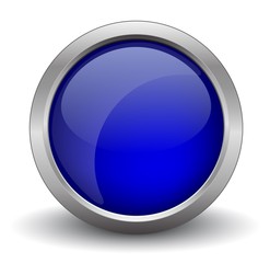 Blue  glossy web button, beautiful Internet button