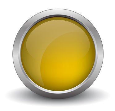 Yellow  glossy web button, beautiful Internet button