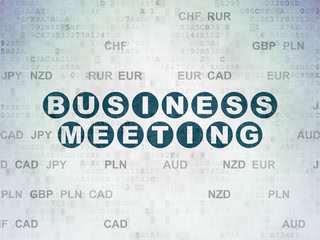 Finance concept: Business Meeting on Digital Paper background