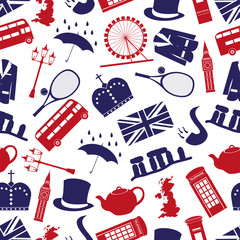 United Kingdom country theme symbols seamless pattern eps10 - 91335661