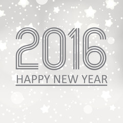 happy new year 2016 on grayscale stars background eps10
