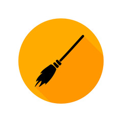 Halloween broom icon