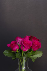 still life flowers roses color art vintage leaf wall background 