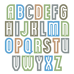 Poster elegant stripy font best for use in poster and headline p