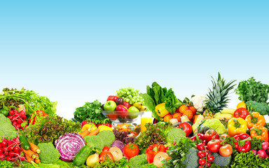 Obraz na płótnie Canvas Fresh vegetables and fruits.
