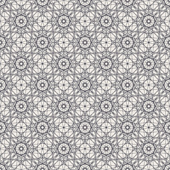 Round Geometric Linear Seamless Pattern