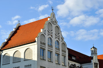 Obraz premium Old traditional house in Germany with tile roof
